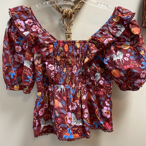 New Women’s Maeve Ruffled Tie-Front Blouse By Anthropologie!!🔥🔥🔥 - Picture 8 of 12